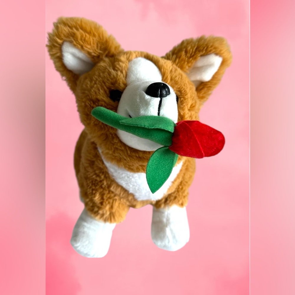Dog with flower